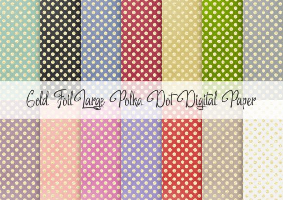 Download Gold Foil Large Polka Dot Digital Paper - Polka dot digital paper Collection