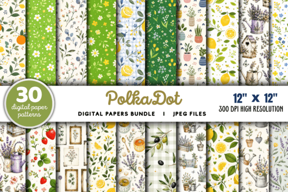 Download Polka Dot Digital Paper Bundle - Polka dot digital paper Collection