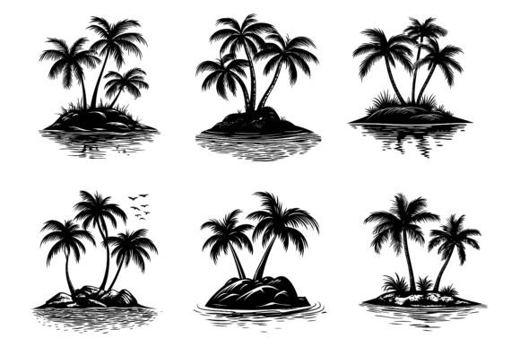 Download Black Coconut Trees Icon - Black Collection