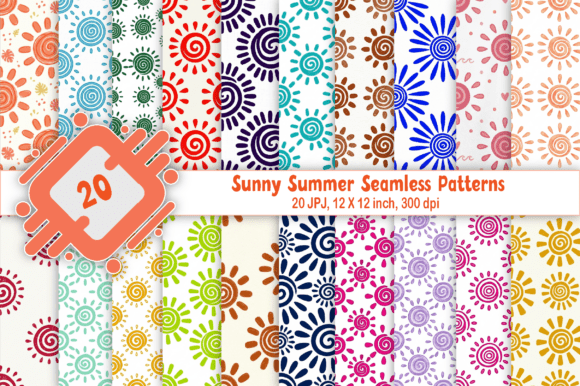 Download Sunny Summer Seamless Patterns - Premium Resources