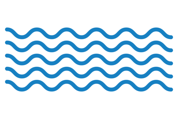 Download Wavy Lines. Blue Smooth Curvy Parallel O - Premium Bundle